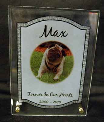 Pet Remembrance Plaque made with sublimation printing